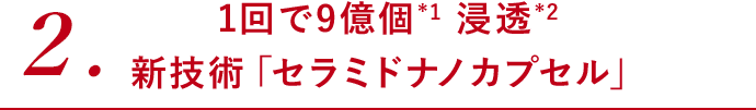 1回で9億個浸透 新技術「セラミドナノカプセル」