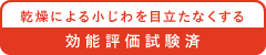 乾燥による小じわをめだたなくする効果評価試験済