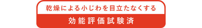 乾燥による小じわをめだたなくする効果評価試験済