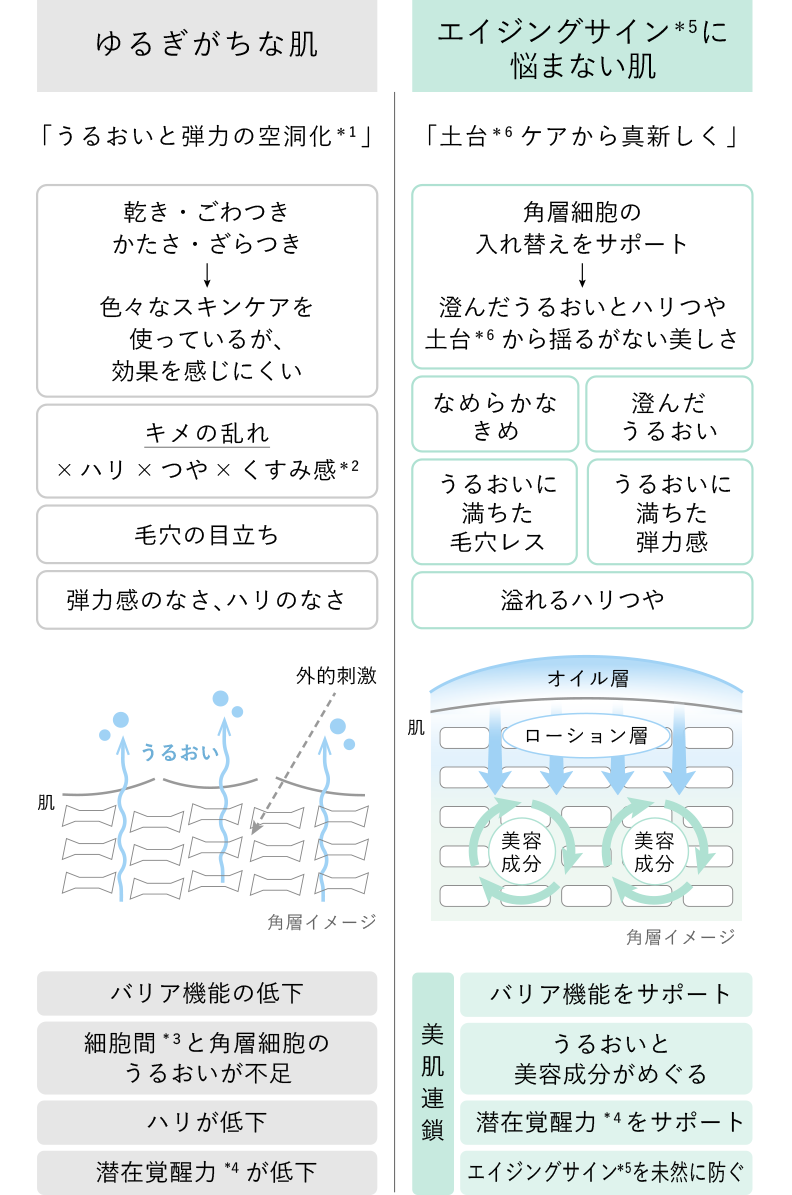 エイジングサインに悩まない肌