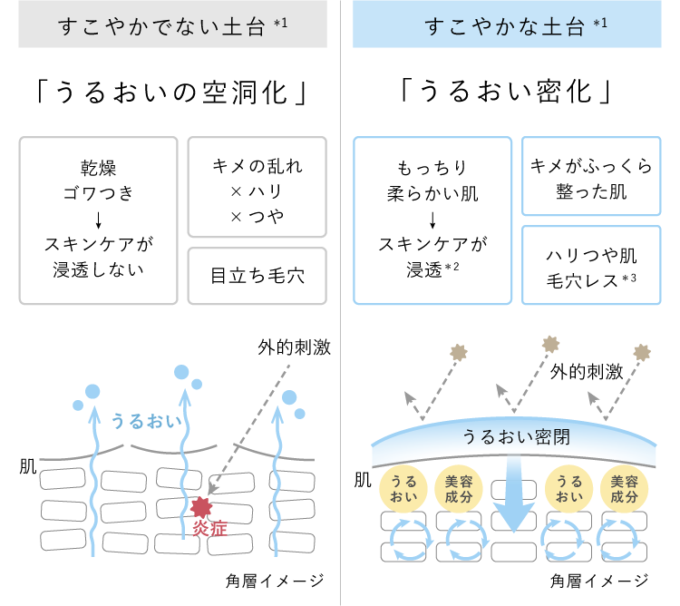 「うるおい密化」な肌状態とは